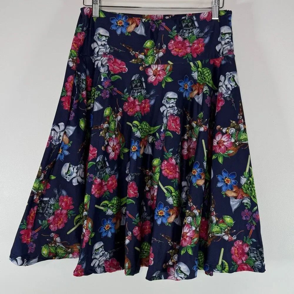 Boutique Disney Floral Star Wars Stormtrooper Fit and Flare Skater Girl Elastic